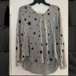 Vintage Havana star long sleeve top with hood!